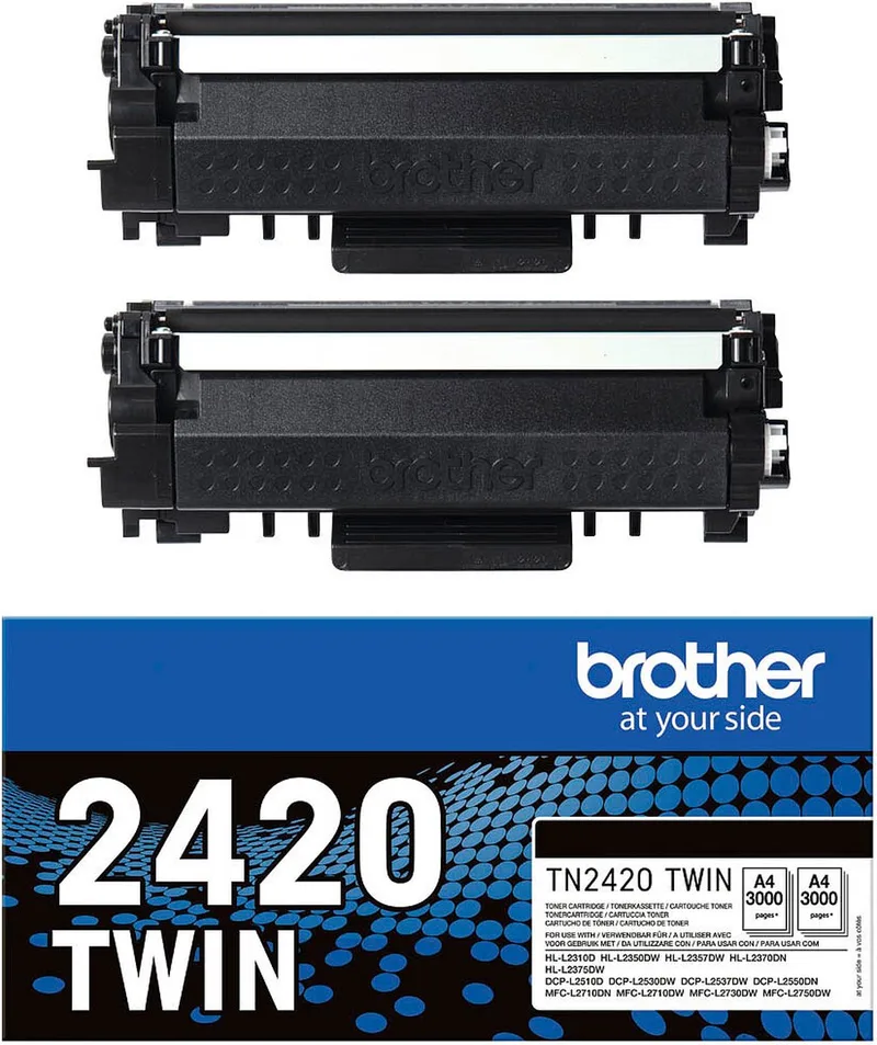 TONER N 3K PK2 tonercartridge 2 stuk(s) Origineel van Brother in Zwart – productfoto