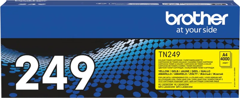 Toner TN-249Y Gelb bis zu 4.000 Seiten ISO/IEC 19798 von Brother in Kleurloos – Produktfoto