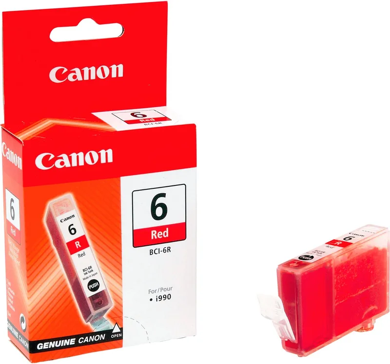 BCI-6R - Inktcartridge von Canon in Rot – Produktfoto