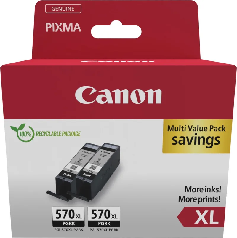 Canon 0318C010 inktcartridge 2 stuk(s) Origineel Hoog (XL) rendement från Canon i Svart – produktbild