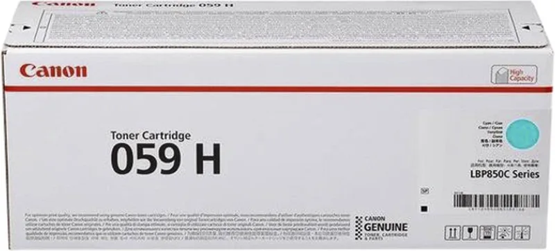Canon 059 H - Hoge capaciteit - origineel - tonercartridge - voor i-SENSYS LBP852Cx;Satera LBP851C;LBP852Ci de Canon en Cyaan – photo produit