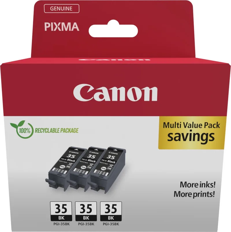Canon 1509B028 inktcartridge 3 stuk(s) Origineel van Canon in Zwart – productfoto