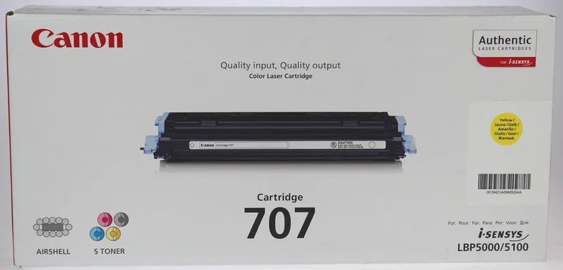 Canon 707 - Tonercartridge von Canon in Gelb – Produktfoto