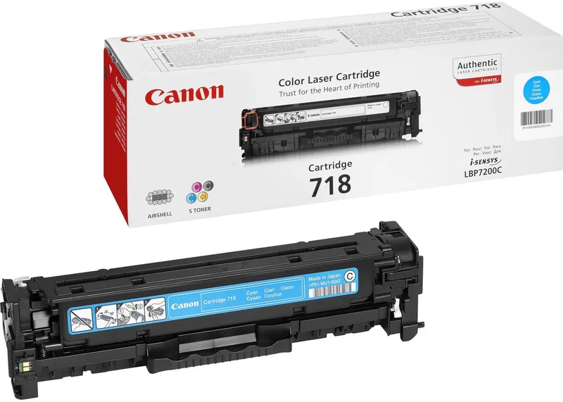 Canon 718 Tonercartridge fra Canon i Cyaan – produktbillede