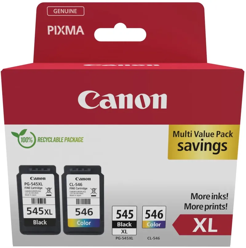 Canon 8286B012 inktcartridge 2 stuk(s) Origineel Hoog (XL) rendement Zwart, Cyaan, Magenta, Geel von Canon in Schwarz, Cyaan, Magenta, Gelb – Produktfoto