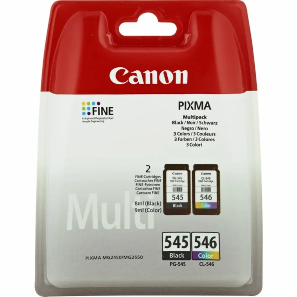Canon PG-545 CL 546 Blækpatron Multipack BK + CMY 8287B006 N/A fra Canon – produktbillede