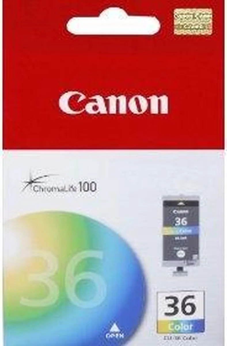 CLI-36 Colored Ink Cartridge inktcartridge 1 stuk(s) Origineel Cyaan, Magenta, Geel van Canon in Meerkleurig – productfoto