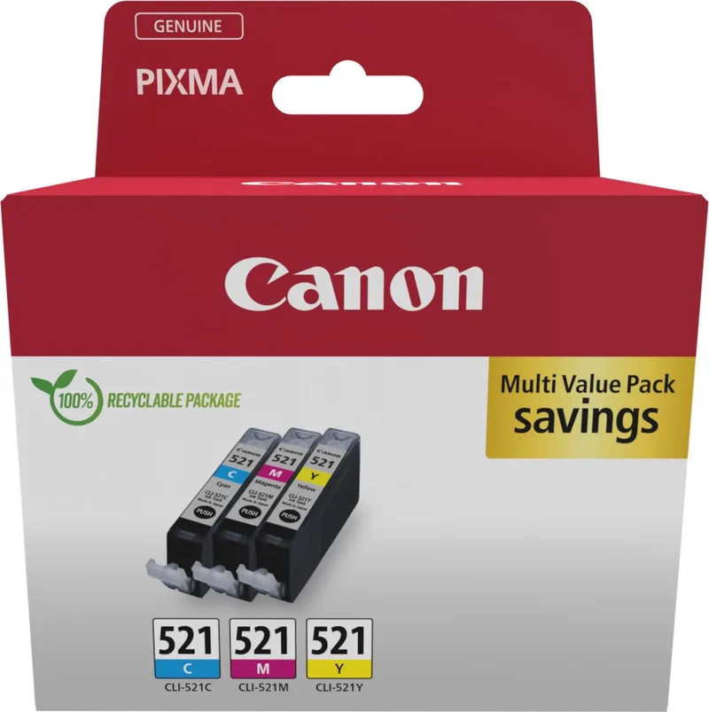 CLI-521 - Inktcartridge - Origineel - Standaard capaciteit by Canon in Kleur – product photo 1 of 2
