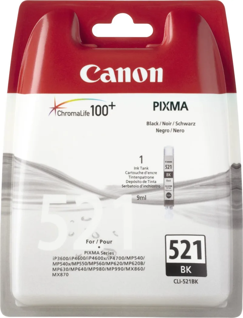 Cli-521bk - Inktcartridge fra Canon i Sort – produktbillede