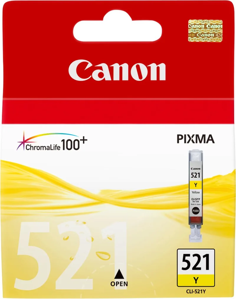 CLI-521Y Inktcartridge van Canon in Geel – productfoto 1 van 2