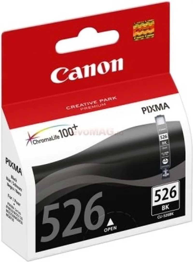 CLI-526BK inktcartridge standard capacity 9ml 555 foto's 1-pack blister zonder alarm van Canon in Zwart – productfoto