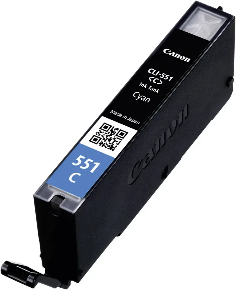 CLI-551C - Inktcartridge - Origineel - Standaard capaciteit van Canon in Cyaan – productfoto 2 van 2