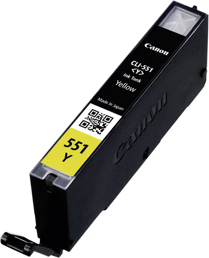 CLI-551Y - Inktcartridge - Origineel - Standaard capaciteit van Canon in Geel – productfoto 2 van 2