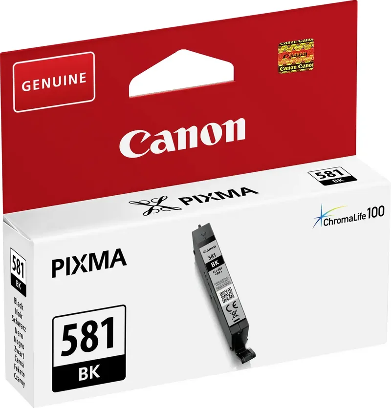 CLI-581BK - Inktcartridge - Origineel - Standaard capaciteit van Canon in Zwart – productfoto 2 van 2