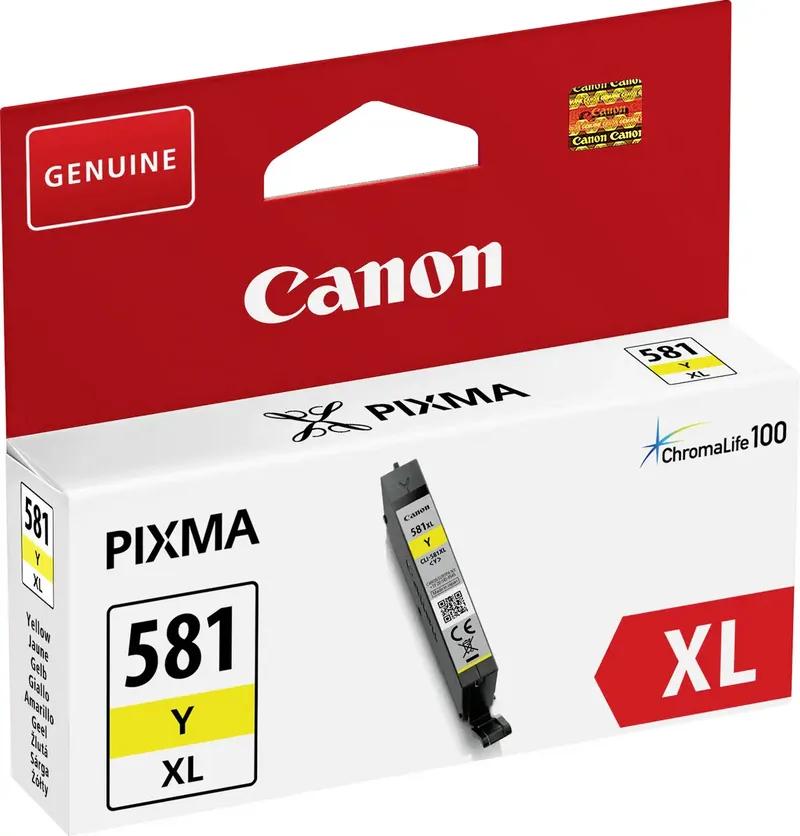 CLI-581Y XL - Inktcartridge - Origineel - Hoge capaciteit de Canon en Jaune – photo produit 2 sur 2