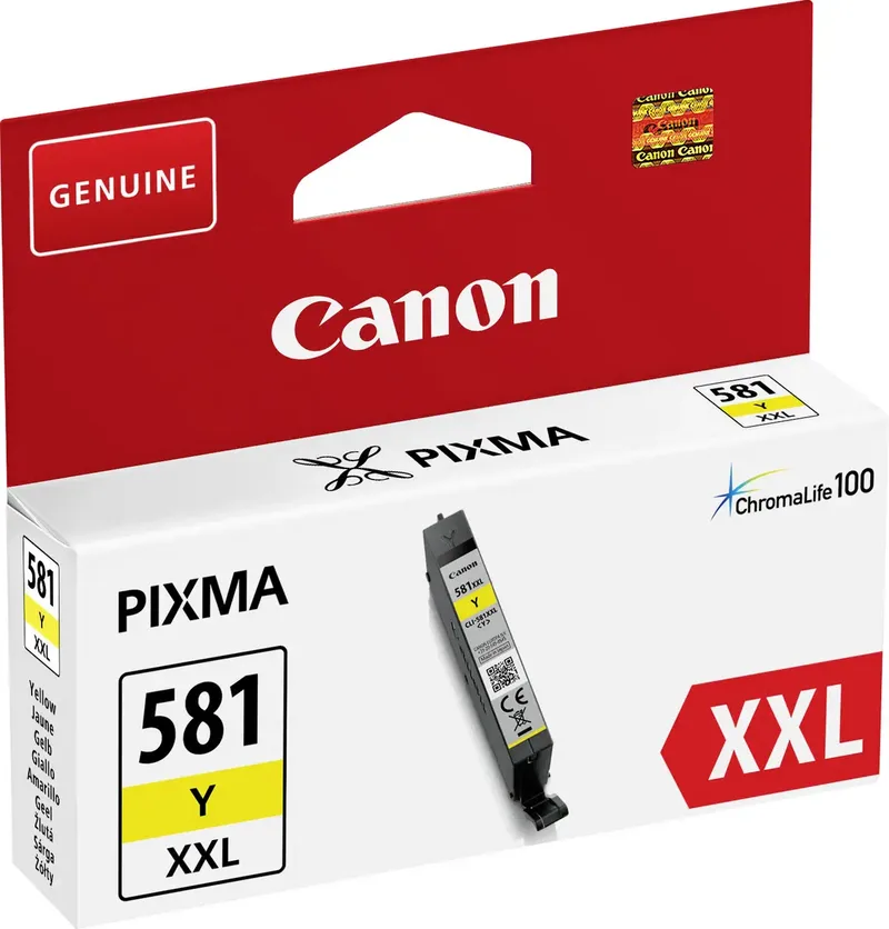 CLI-581Y XXL - Inktcartridge - Origineel - Hoge capaciteit - Geel van Canon in Geel XXL – productfoto 2 van 2