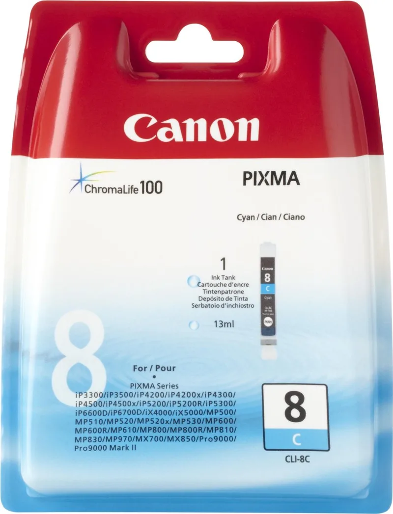 CLI-8C- Inktcartridge de Canon en Cyaan – photo produit
