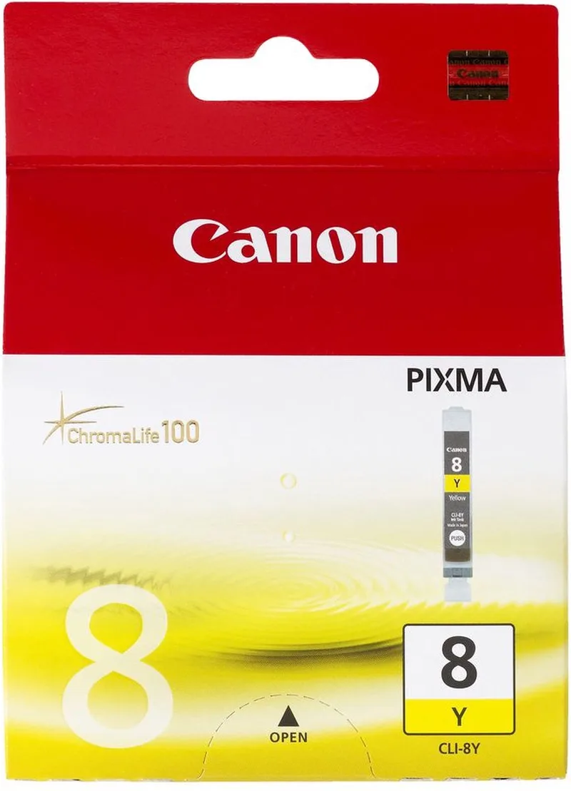 CLI-8Y inktcartridge fra Canon i Gul – produktbillede