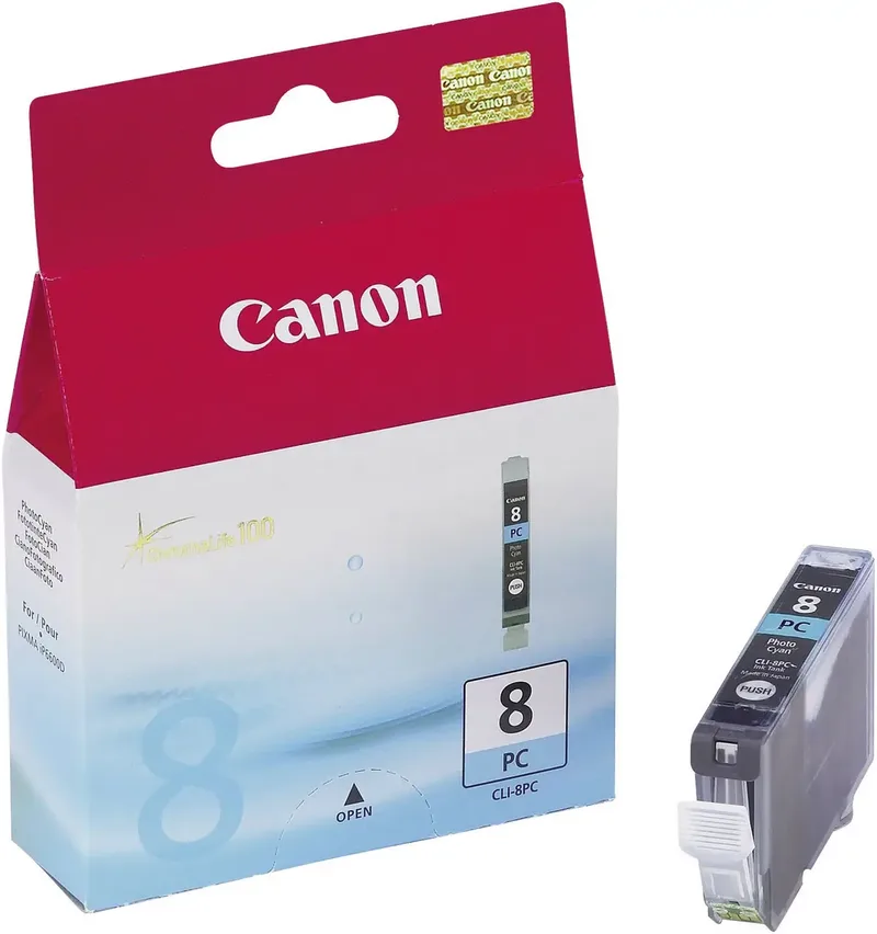 Druckerpatrone CLI-8 PC Original einzeln Photo Cyan 0624B001 de Canon – photo produit 1 sur 2