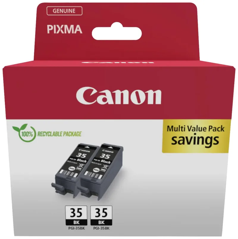 Inktcartridge PGI-35 BK Origineel 2-pack Zwart 1509B029 van Canon – productfoto