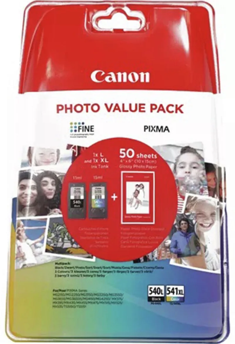 Inktcartridge PG-540L + CL-541XL + kleur de Canon en Noir – photo produit