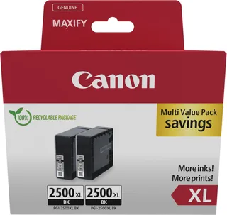 Inktcartridge PGI-2500XL BK Twin Pack Origineel 2-pack Zwart 9254B011 van Canon – productfoto 1 van 2