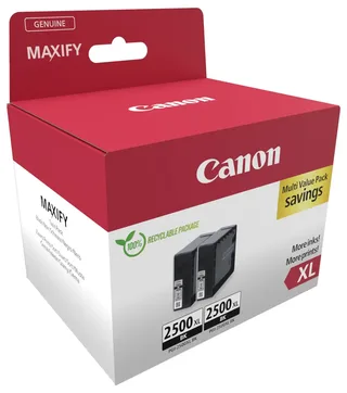 Inktcartridge PGI-2500XL BK Twin Pack Origineel 2-pack Zwart 9254B011 van Canon – productfoto 2 van 2