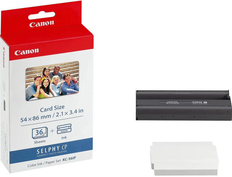 KC-36IP - Instant fotopapier - Inkt/papierset - Voor SELPHY CP-printers - Origineel - cardformaat - 36 sheets de Canon en Kleur – photo produit 1 sur 3