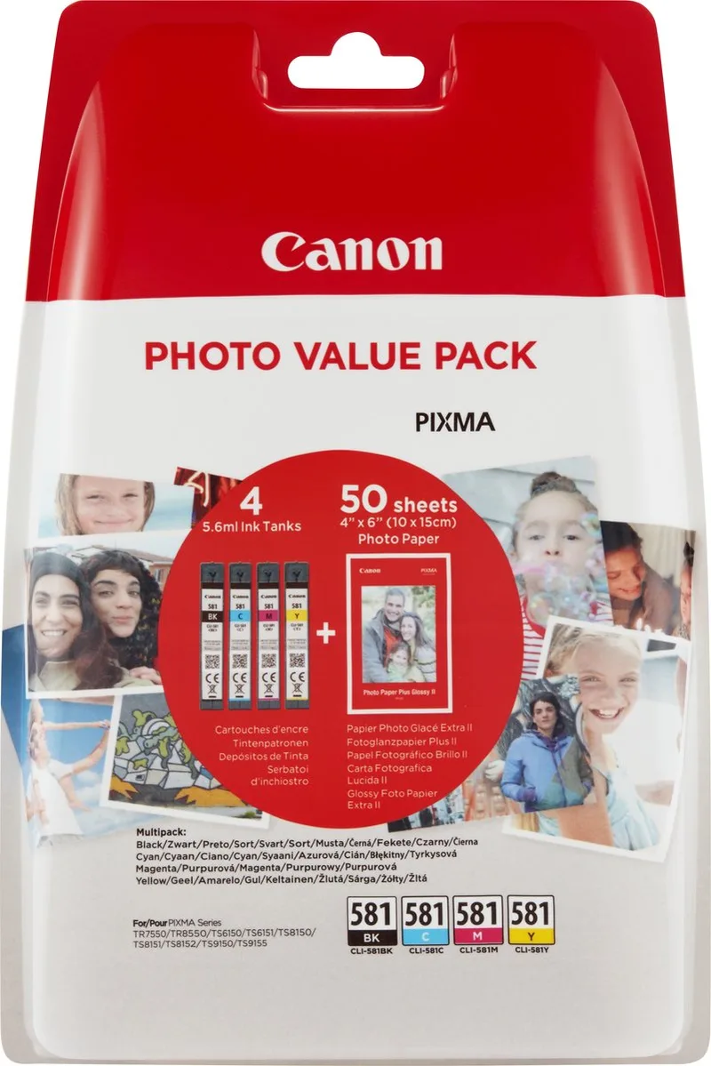 Original Ink Cartridge Canon CLI-581 Multipack fra Canon i Flerfarvet – produktbillede