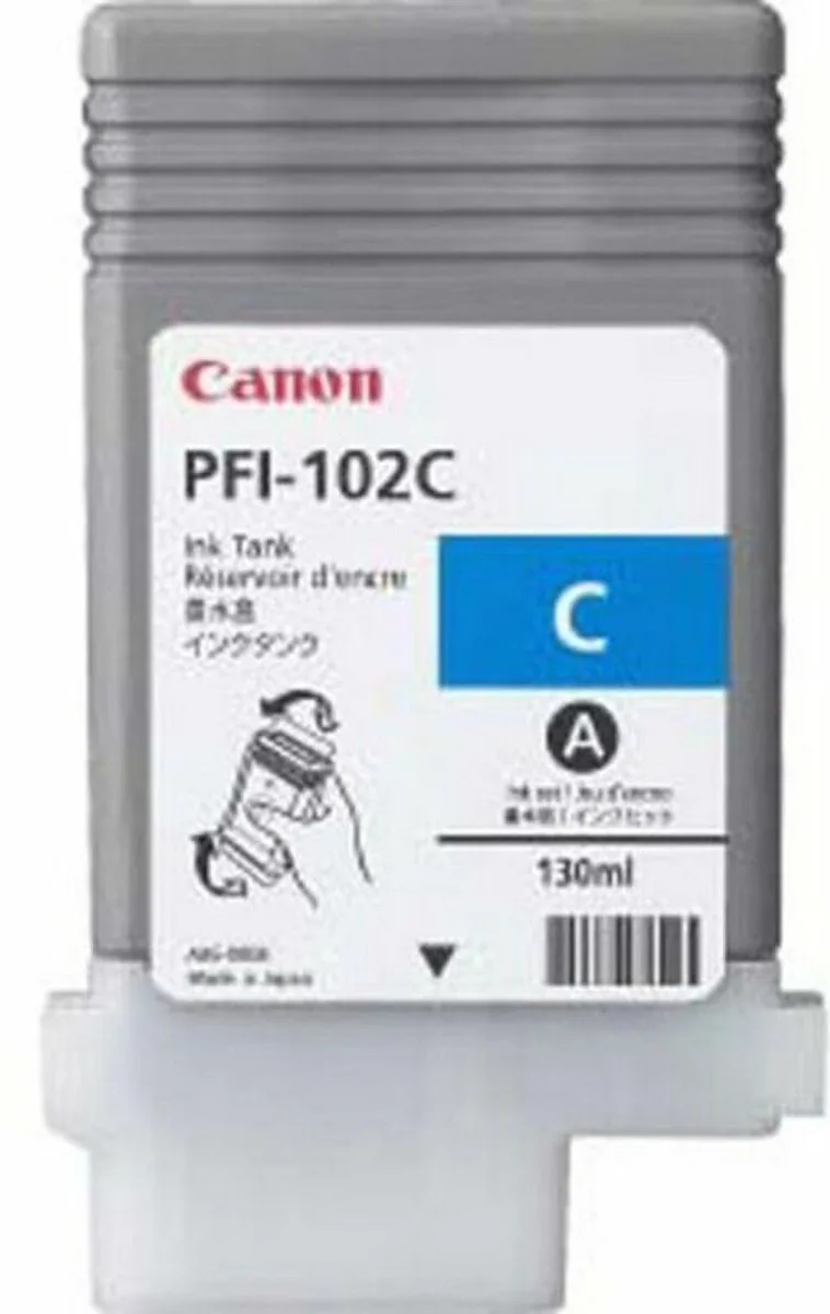 PFI-102C - Inktcartridge von Canon in Cyaan – Produktfoto