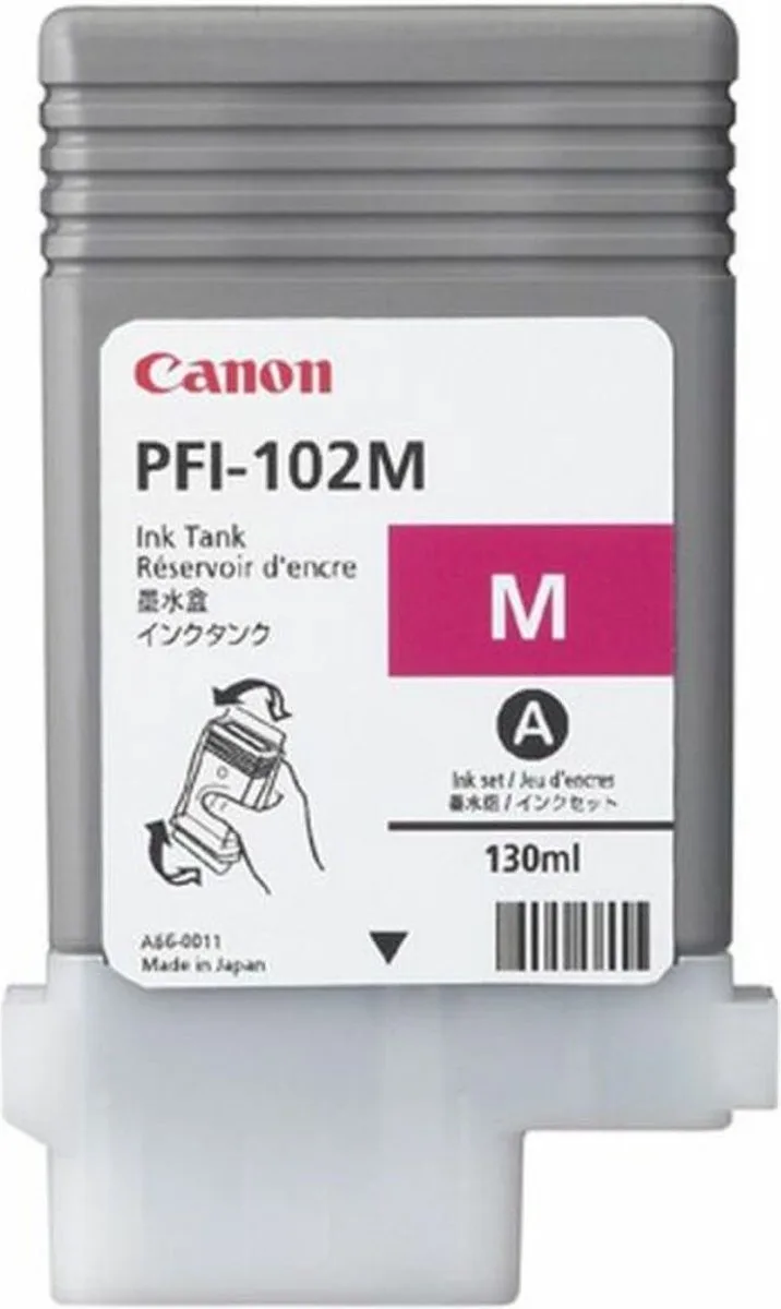 PFI-102M - Inktcartridge fra Canon i Magenta – produktbillede