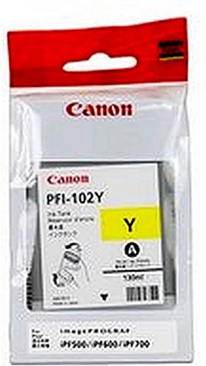 PFI-102Y - Inktcartridge de Canon en Jaune – photo produit