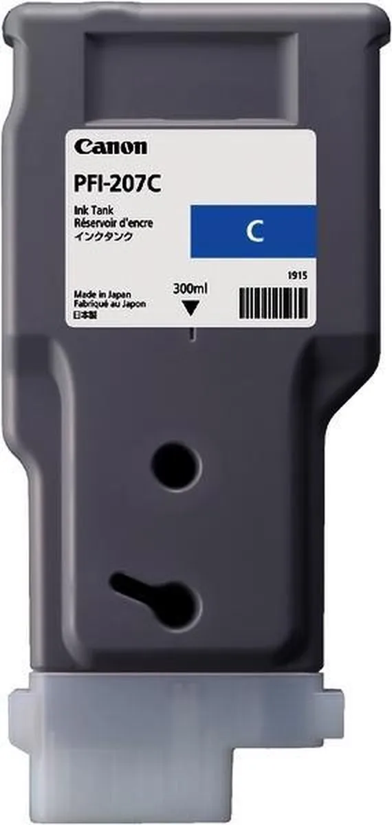 PFI-207C inktcartridge standard capacity 300ml 1-pack by Canon in Cyaan – product photo