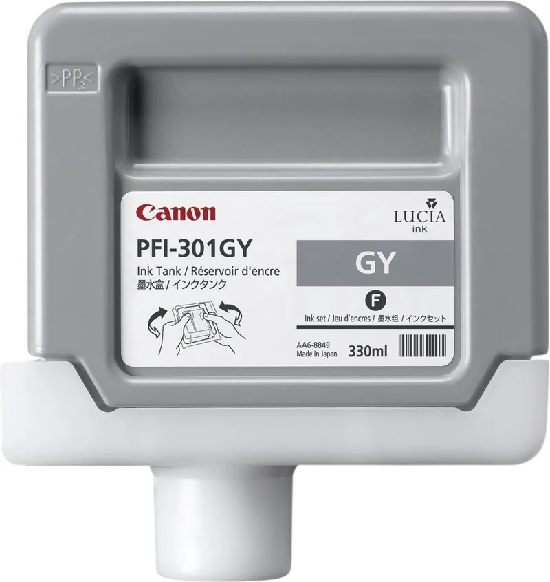 PFI-301GY - Inktcartridge fra Canon i Pigment Grijs – produktbillede