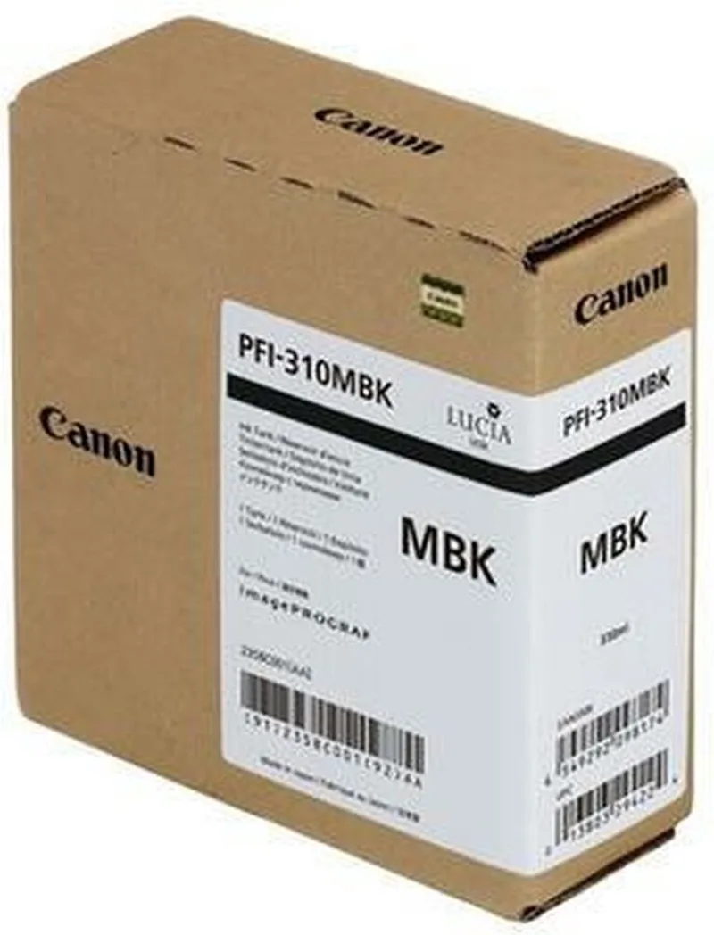 PFI-310MBK inktcartridge Origineel fra Canon i Mat Zwart – produktbillede