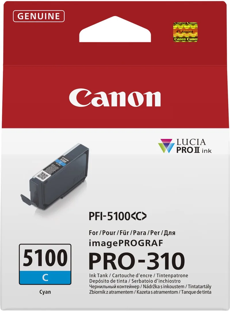 PFI-5100 C inktcartridge 1 stuk(s) Origineel by Canon in Cyaan – product photo