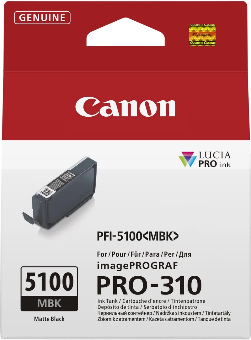 PFI-5100 MBK inktcartridge 1 stuk(s) Origineel de Canon en Mat Zwart – photo produit