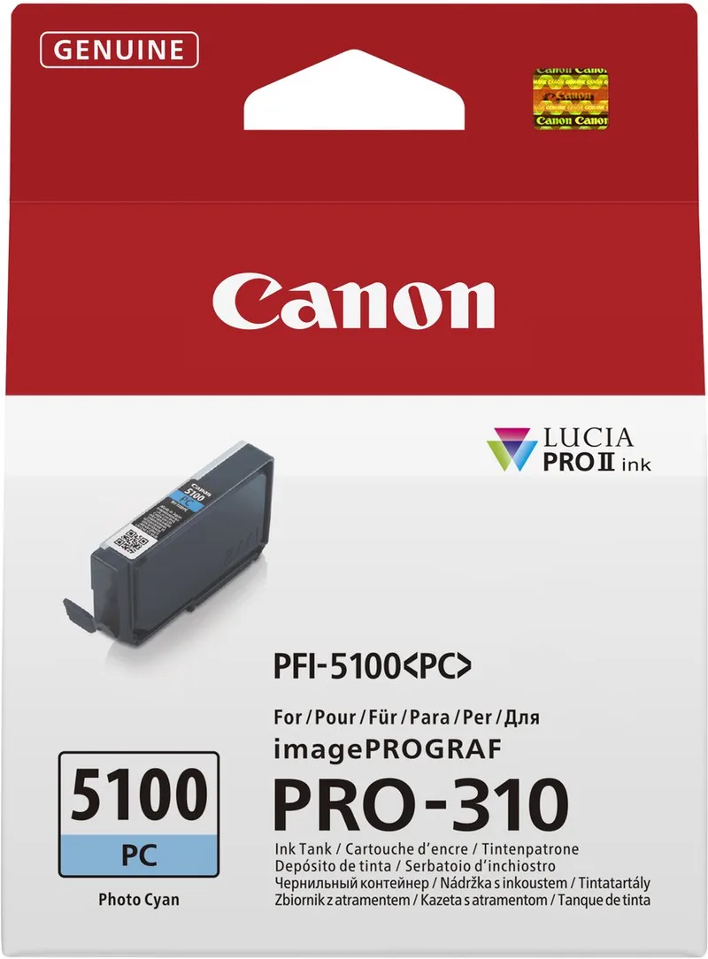 PFI-5100 PC inktcartridge 1 stuk(s) Origineel by Canon in Foto cyaan – product photo
