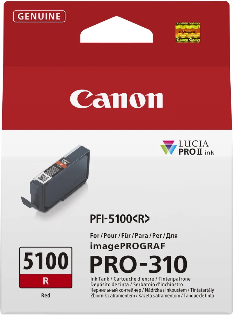 PFI-5100 R inktcartridge 1 stuk(s) Origineel von Canon in Rot – Produktfoto