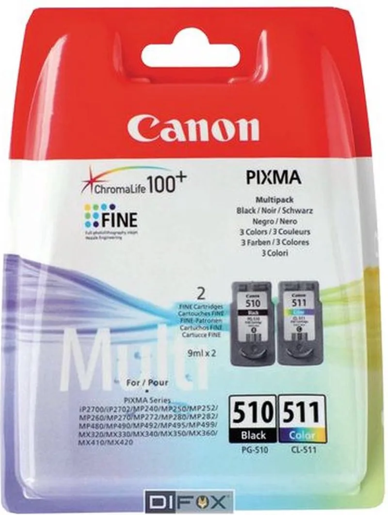 PG-510/CL-511 - Inktcartridge / Kleur von Canon in Schwarz – Produktfoto