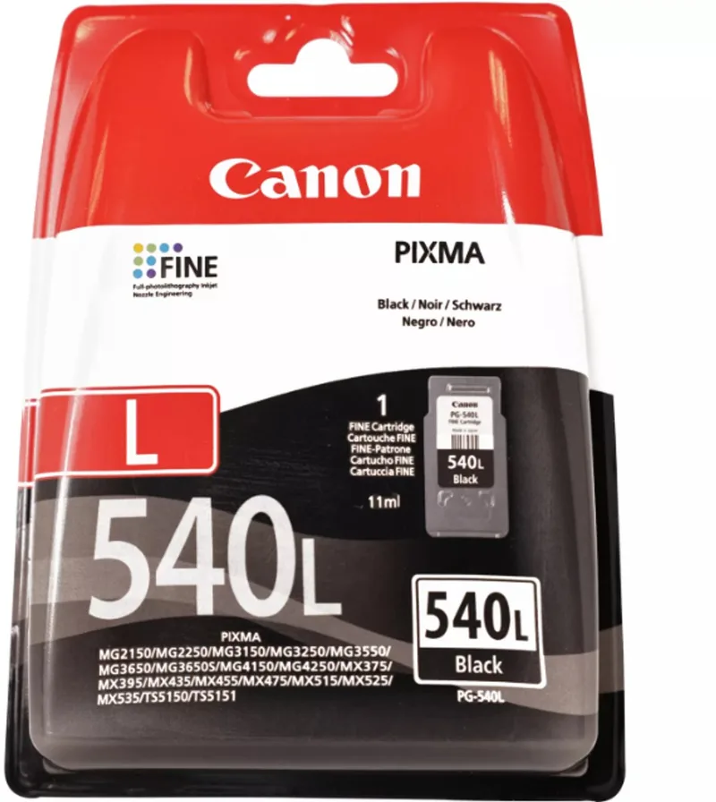 PG-540L - Inktcartridge - Origineel - Hoge capaciteit van Canon in Zwart – productfoto