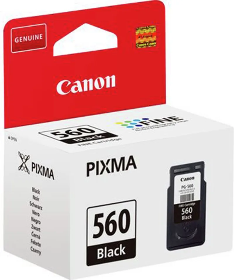 PG-560 - Inktcartridge - Origineel - Standaard capaciteit - Retourzakje van Canon in Zwart – productfoto 1 van 2