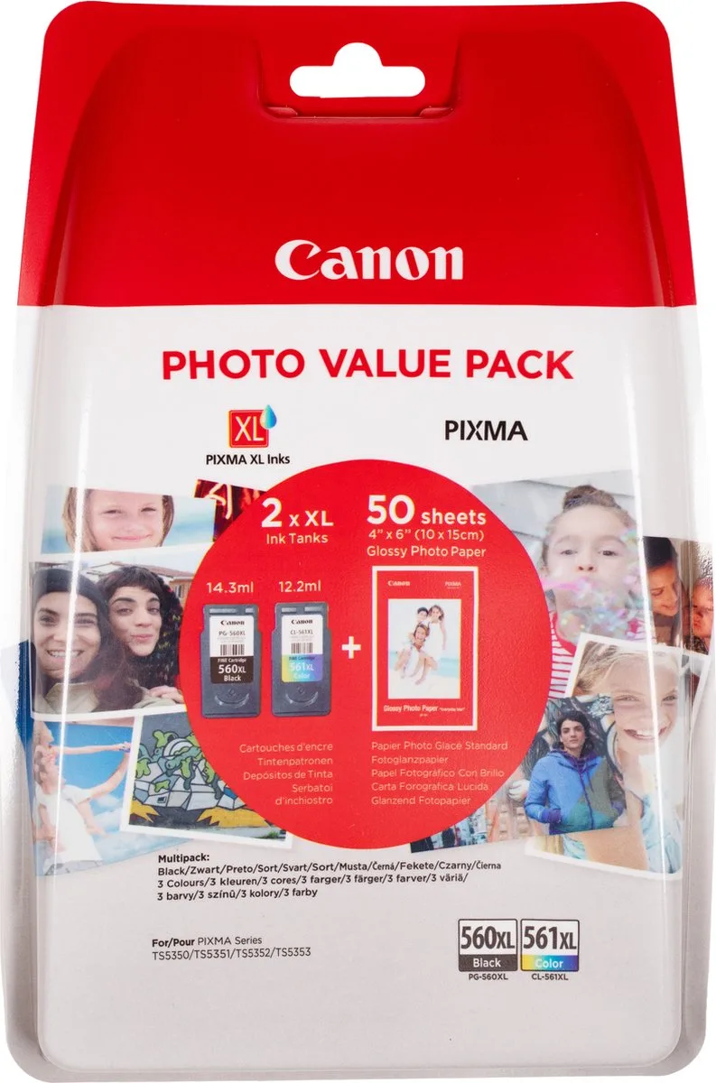 PG-560XL/CL561XL - Inktcartridge - Multipack von Canon in Mehrfarbig – Produktfoto