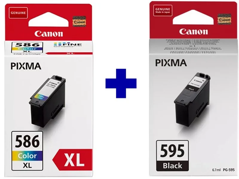 PG-595 + CL-586XL - Inktcartridge - Origineel - Hoge capaciteit - Kleur en + Retourzakje von Canon in Schwarz – Produktfoto