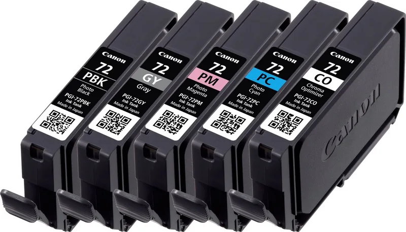 PGI-72 - Inktcartridge - Foto Zwart - Foto Magenta - Foto Cyaan - Foto Grijs de Canon en Multicolore – photo produit