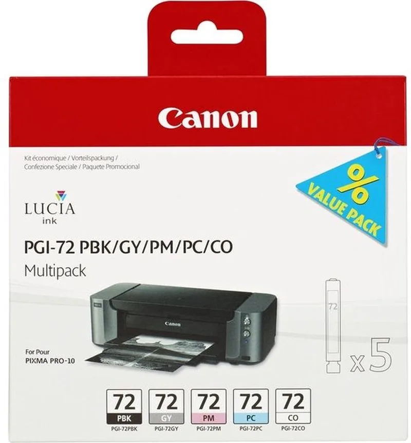 pgi-72 Inktcartridge - Kleur & Zwart + Retourzakje van Canon in Meerkleurig – productfoto