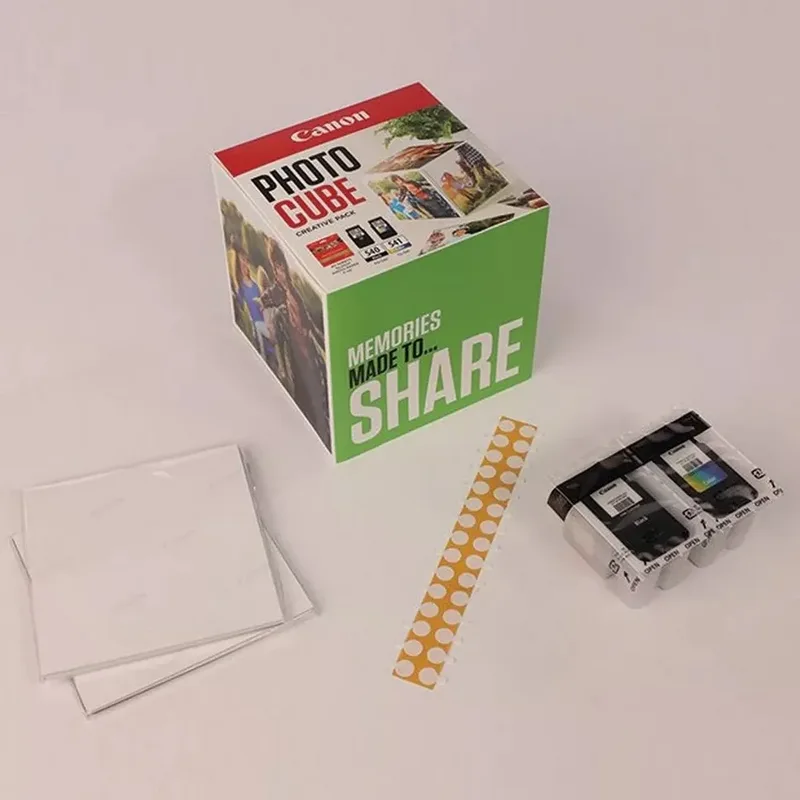 Photo Cube Creative Pack - 2-pack - black colour (cyan magenta yellow) - original - glossy - ink cartridge / paper kit von Canon – Produktfoto 4 von 4