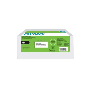 Etiket Dymo LabelWriter adressering 25x54mm 6 rollen á 500 stuks wit van DYMO – productfoto 1 van 2
