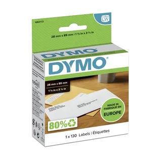 Etiket Dymo LabelWriter adressering 28x89mm 1 rol á 130 stuks wit de DYMO – photo produit 1 sur 2