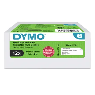 LabelWriter-Vielzweck-Etiketten 19 x 51 mm, weiß von DYMO – Produktfoto 1 von 2